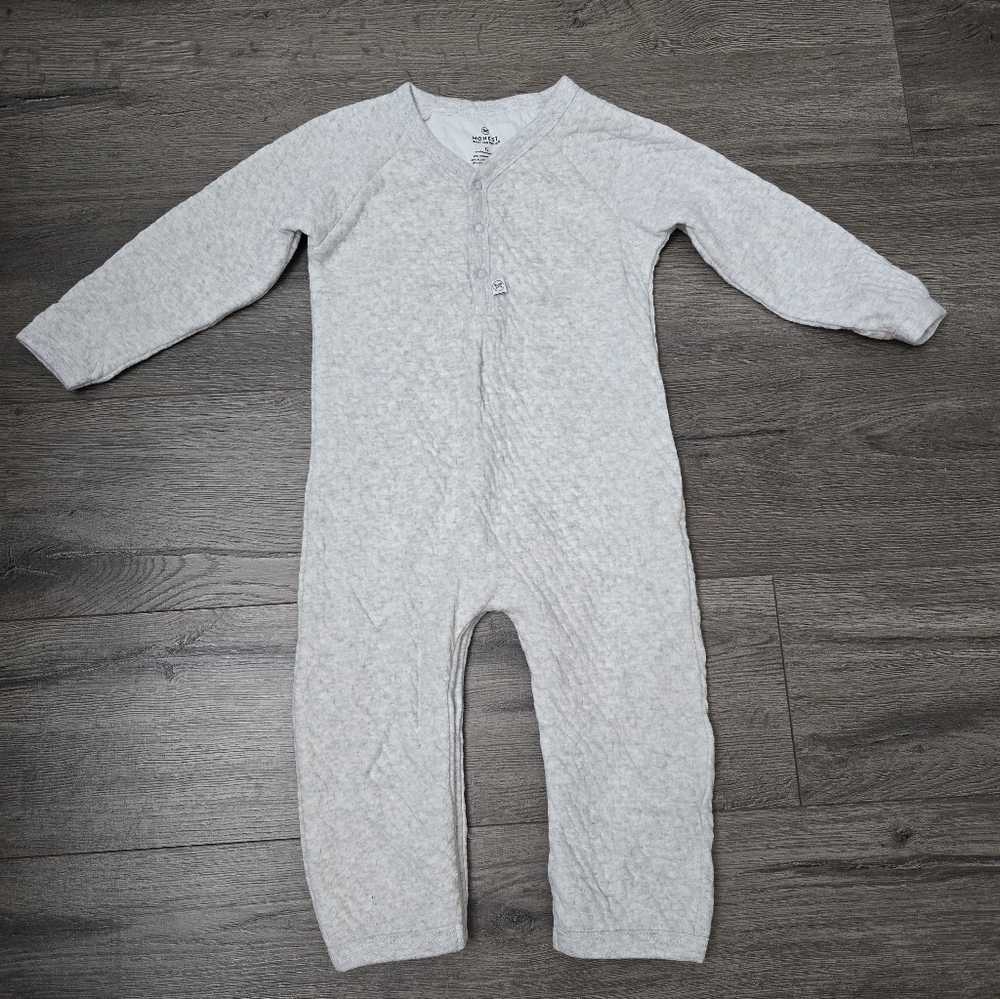 Honest Baby Clothing Sleeper/ Outfit Grey Size 12 Months EUC